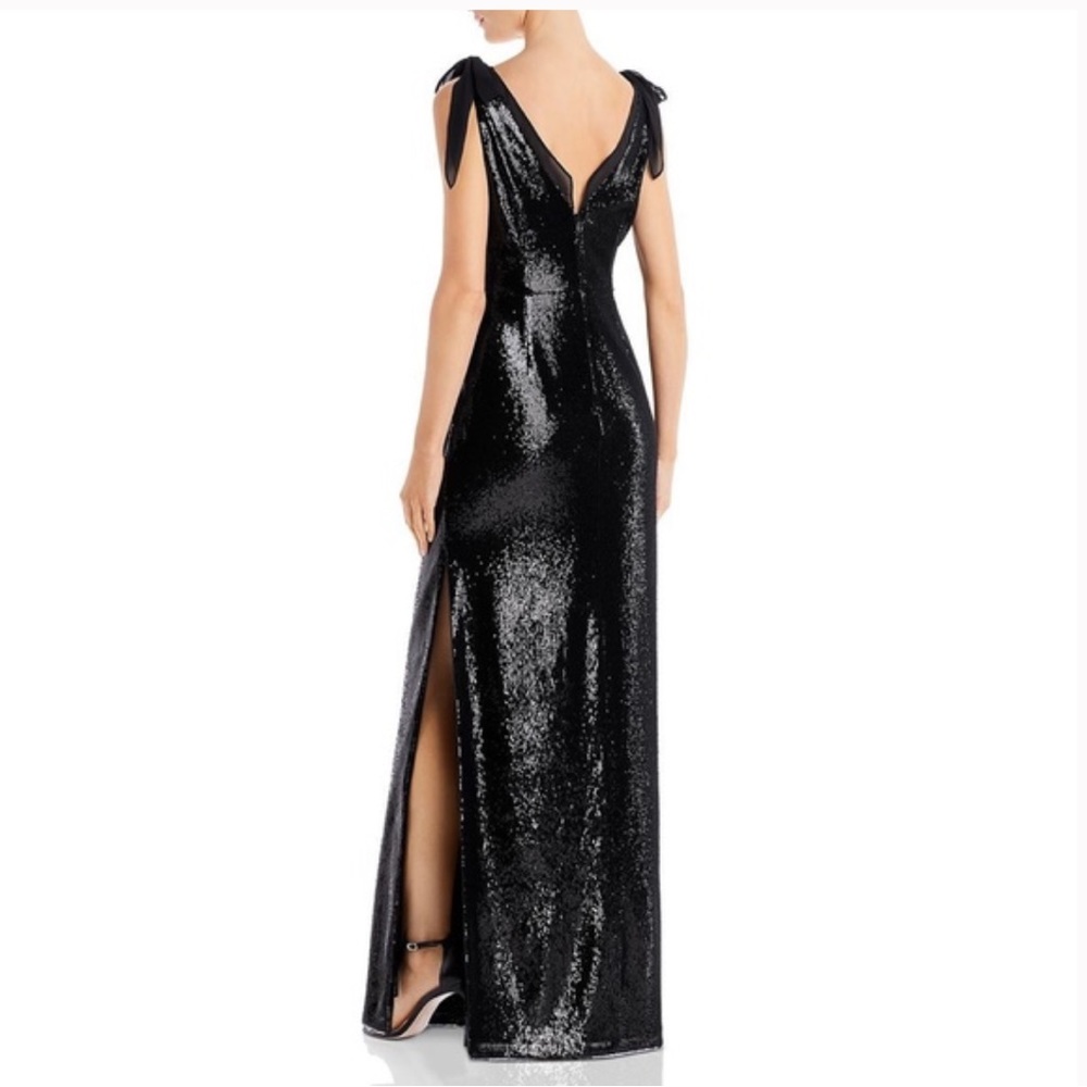 Aidan Mattox Black Sequin Column Dress Sz 4!